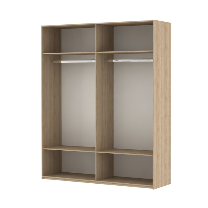 Шкаф-купе 2-дверный Comet, 1600х582х2200 мм, цвет дуб Бардолино