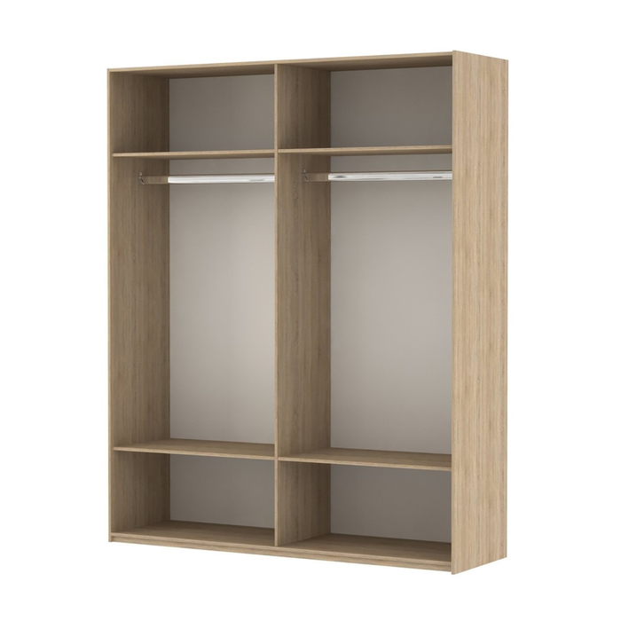 Шкаф-купе 2-дверный Comet, 2000х582х2200 мм, цвет дуб Бардолино/белый