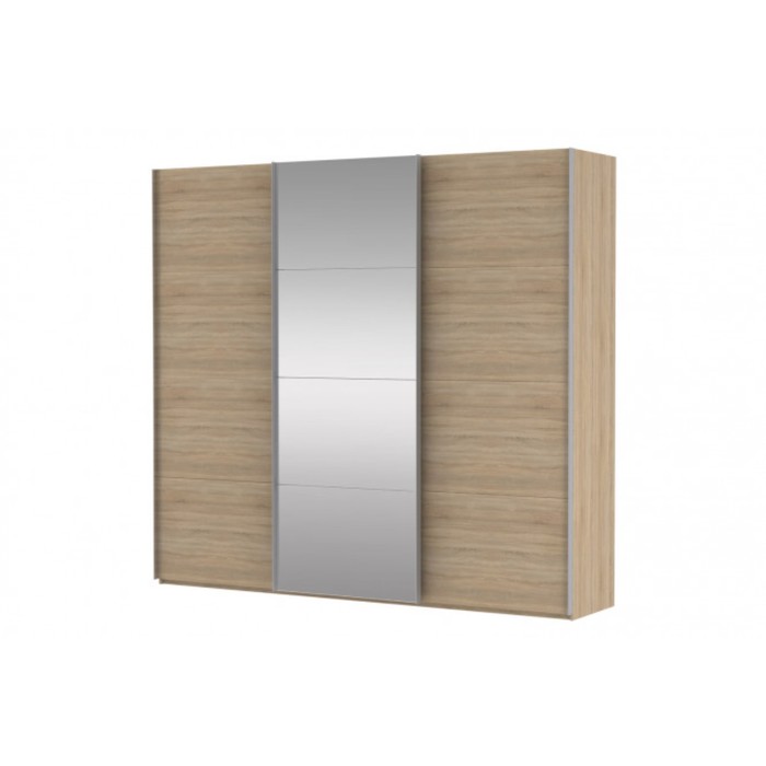 Шкаф-купе 3-дверный Comet, 3000х582х2200 мм, цвет дуб Бардолино