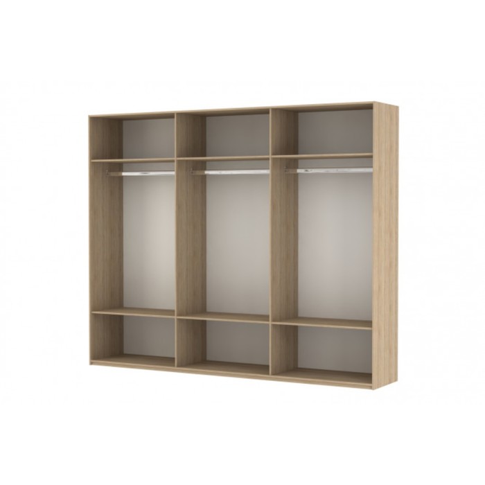 Шкаф-купе 3-дверный Comet, 3000х582х2200 мм, цвет дуб Бардолино