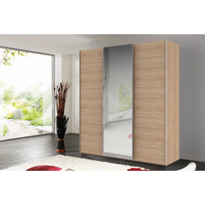 Шкаф-купе 3-дверный Comet, 3000х582х2200 мм, цвет дуб Бардолино