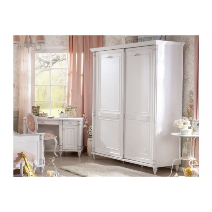Шкаф-купе 2-дверный Romantic, 1705х645х2100 мм, цвет белый