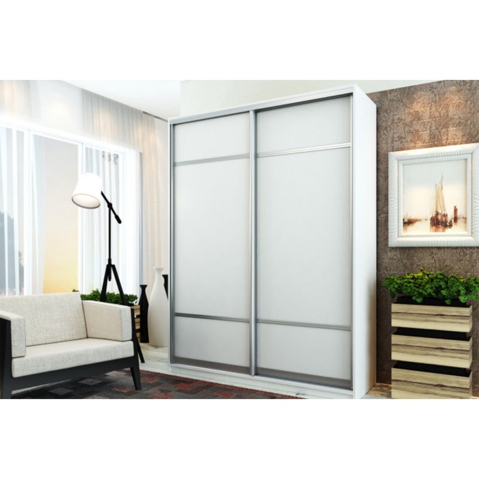 Шкаф-купе 2-дверный "Бостон", 1600х540х2150 мм, цвет белый