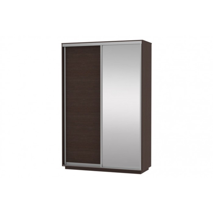 Шкаф-купе 2-дверный Slide, 1400х600х2400 мм, зеркало, цвет венге