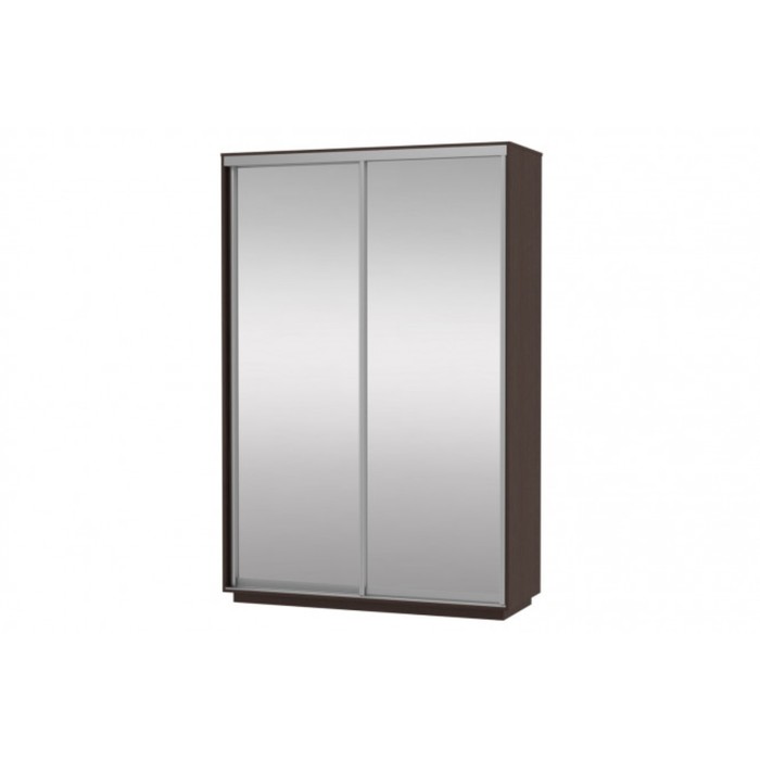 Шкаф-купе 2-дверный Slide, 1400х600х2400 мм, 2 зеркала, цвет венге