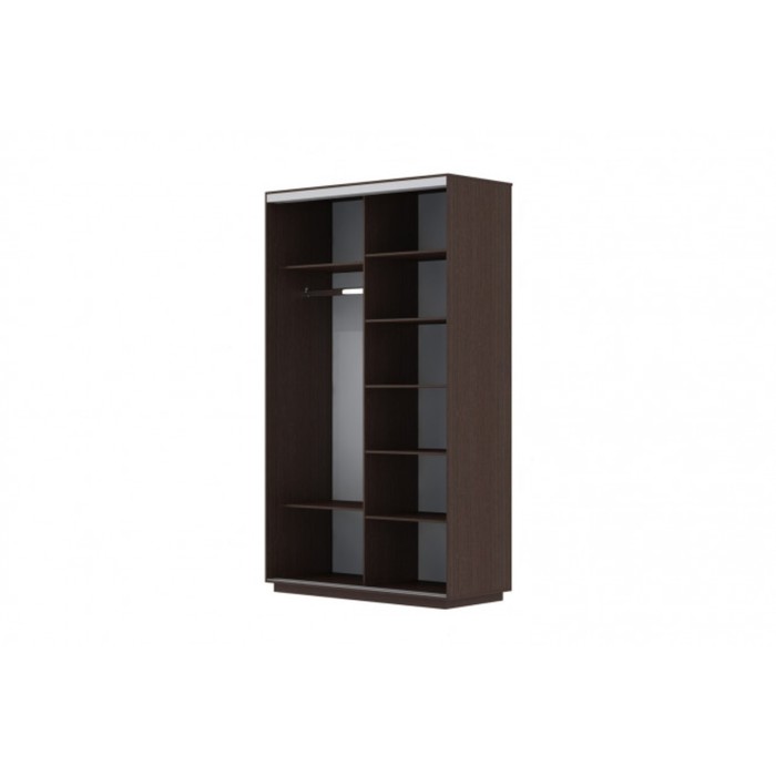 Шкаф-купе 2-дверный Slide, 1400х600х2400 мм, 2 зеркала, цвет венге