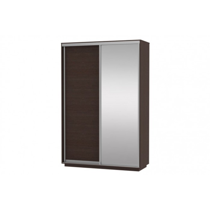 Шкаф-купе 2-дверный Slide, 1600х600х2400 мм, зеркало, цвет венге