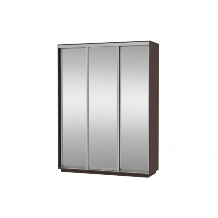 Шкаф-купе 3-дверный Slide, 1800х600х2400 мм, 3 зеркала, цвет венге