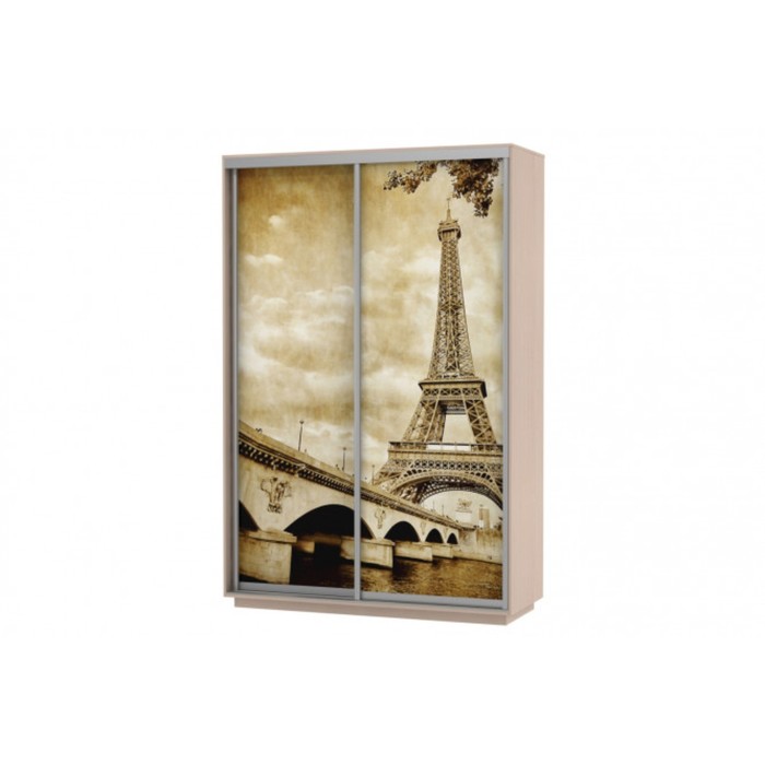 Шкаф-купе 2-дверный Slide Paris, 1600х600х2400 мм, цвет дуб молочный