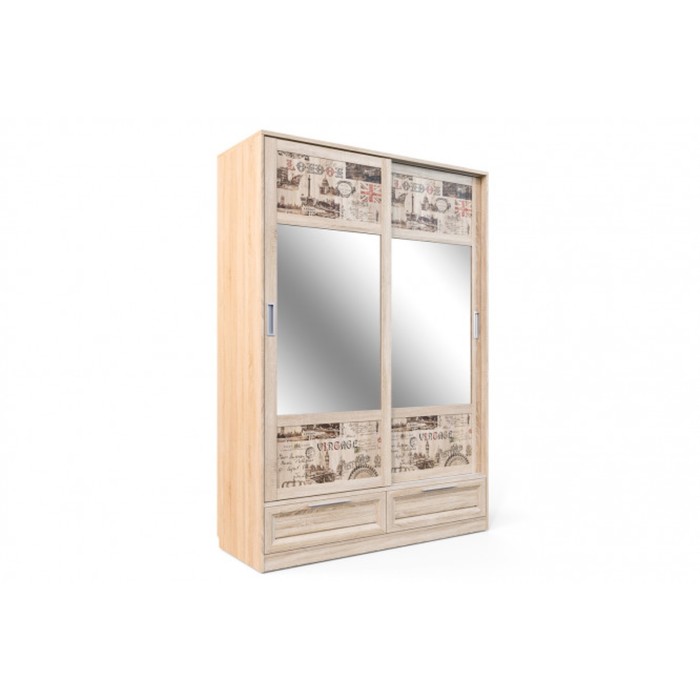 Шкаф-купе 2-дверный "Шервуд", 1564х600х2270 мм, цвет дуб сонома