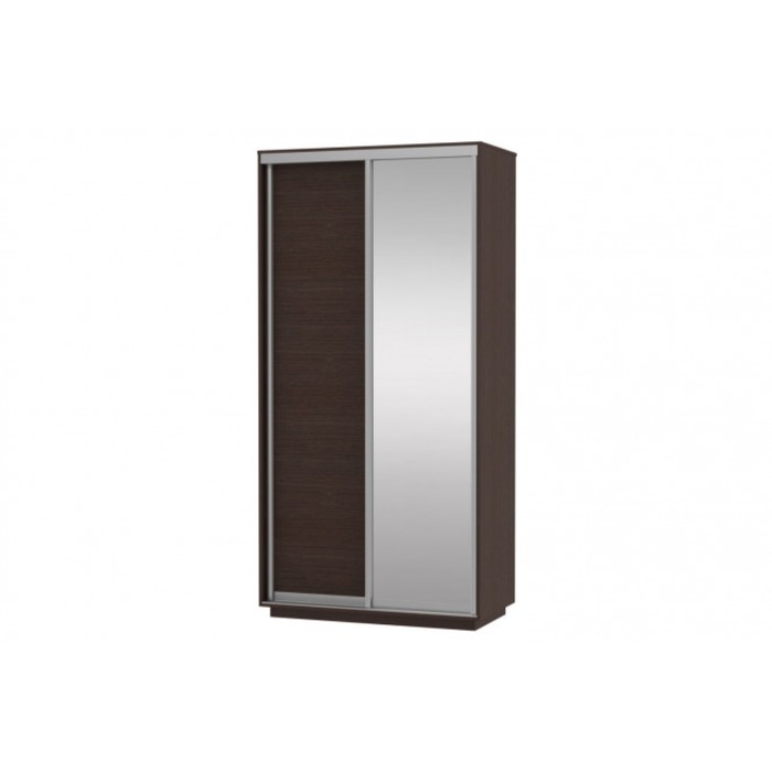 Шкаф-купе 2-дверный Slide, 1200х600х2400 мм, зеркало, цвет венге