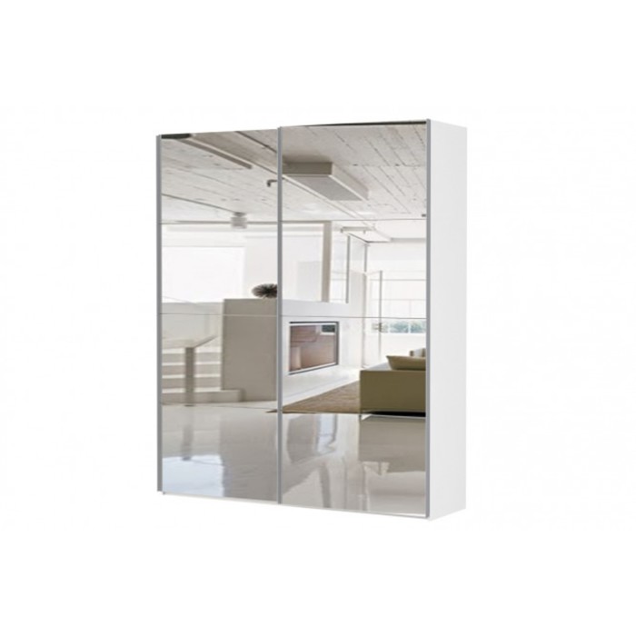 Шкаф-купе 2-дверный Comet, 2000х582х2400 мм, 2 зеркала, цвет белый