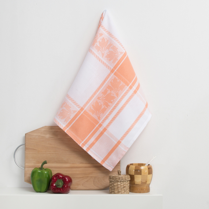 Полотенце кухонное Доляна "Колокольчик" 40х60 см персик хлопок 100% 200 г/м²