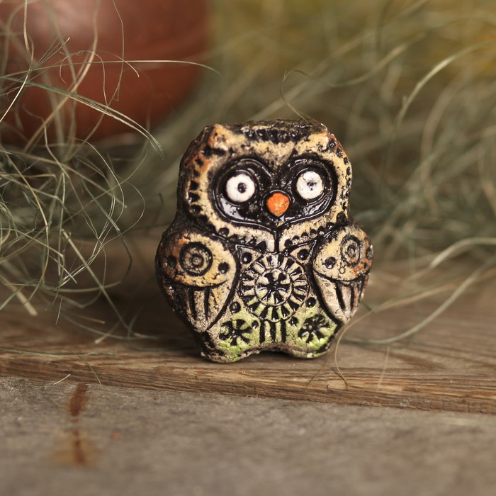 Сувенир из шамота "Сова малая" 6 см