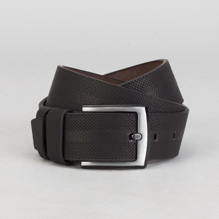 Ремень мужской, винт, пряжка под тёмный металл, ширина - 4,5 см, цвет чёрный