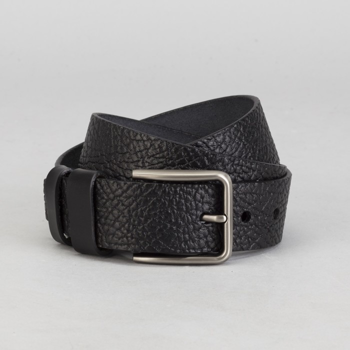 Ремень мужской, винт, пряжка под тёмный металл, ширина - 4 см, цвет чёрный