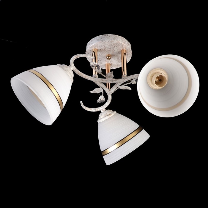 Люстра "Инесса" 3x60Вт E27 белый 35x35x22 см.