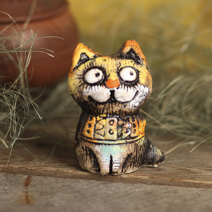 Сувенир из шамота "Кот" 9,5 см