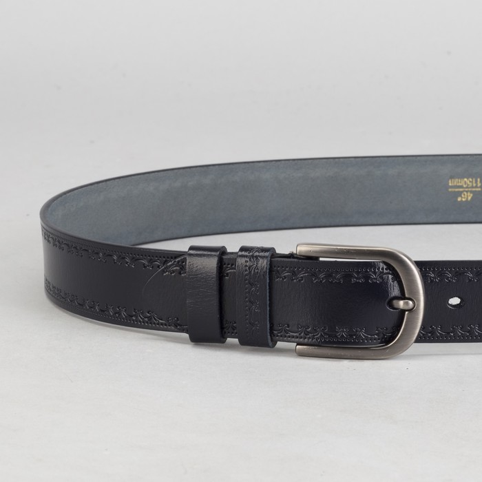 Ремень женский, винт, пряжка под тёмный металл, ширина - 3,5 см, цвет синий