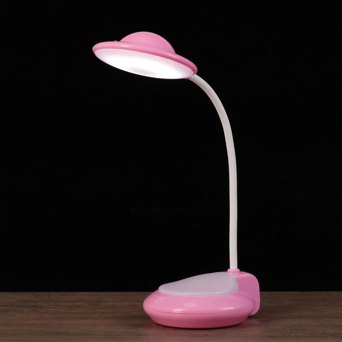 Лампа настольная сенсорная "Тарелка" МИКС 16 LED 3.2Ватт АКБ USB 11х11х34,7