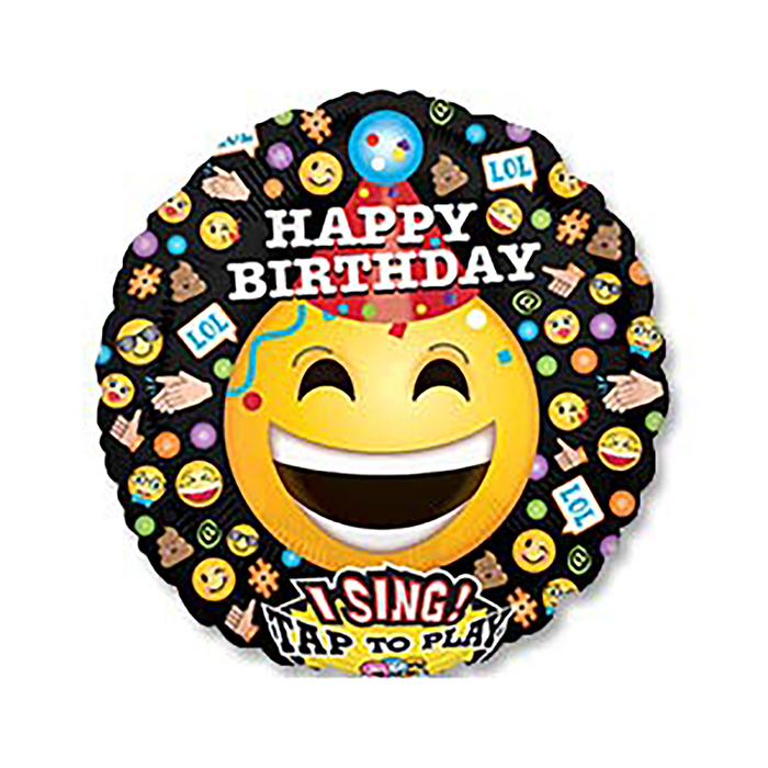 Шар фольгированный Музыкальный С днем рождения Эмоции P60 28" Круг АГ