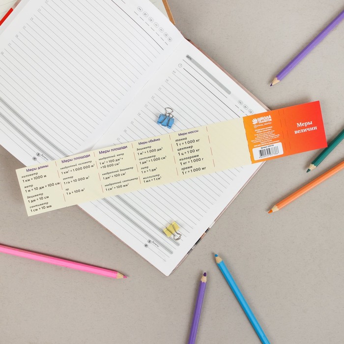 Шпаргалка-книжка "Меры величин"