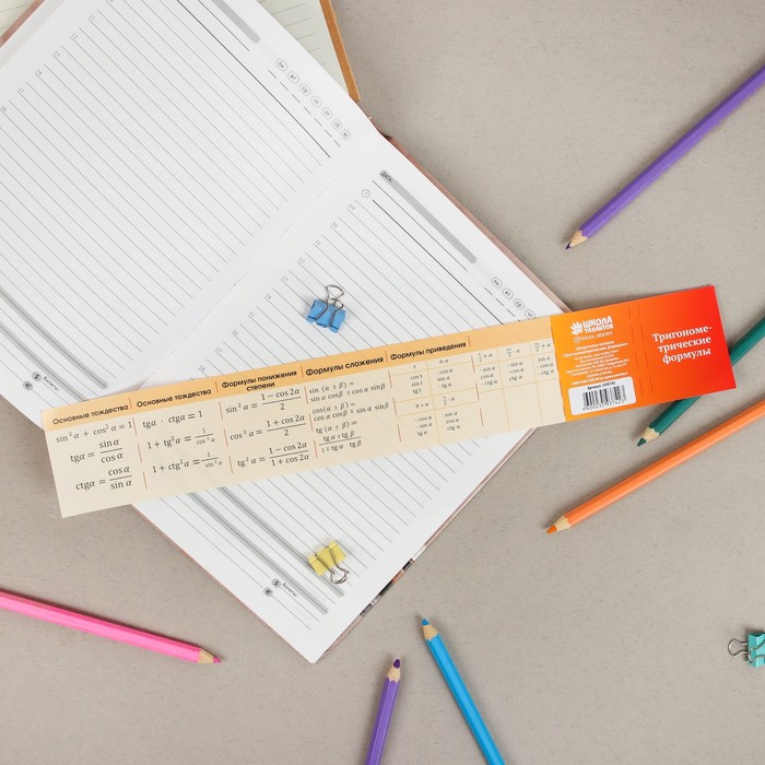 Шпаргалка-книжка "Тригонометрические формулы"