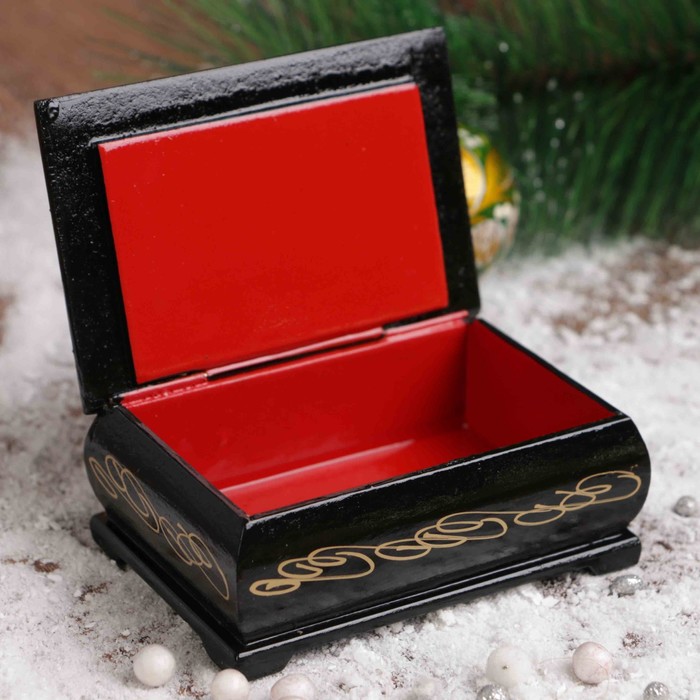 Шкатулка «Поросятки», 6×9 см, лаковая миниатюра