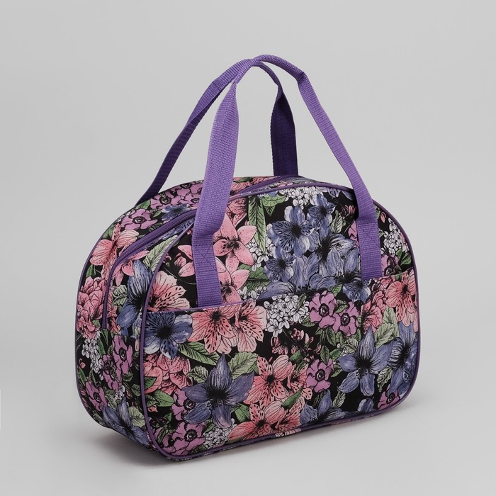 Саквояж "Фиалки", отдел на молнии, наружный карман