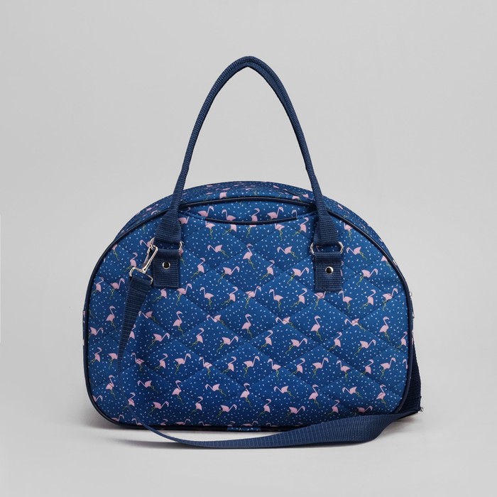 Сумка дорожная "Фламинго", отдел на молнии, наружный карман, цвет синий