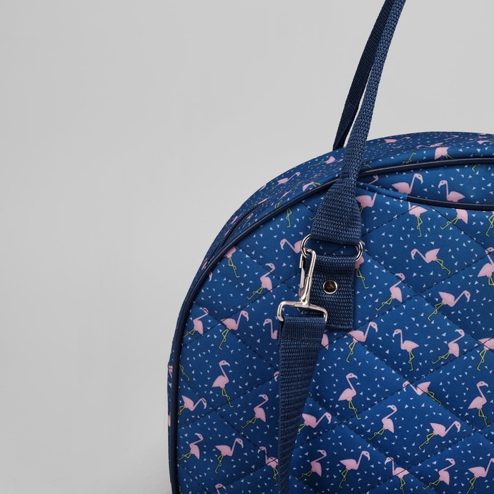 Сумка дорожная "Фламинго", отдел на молнии, наружный карман, цвет синий
