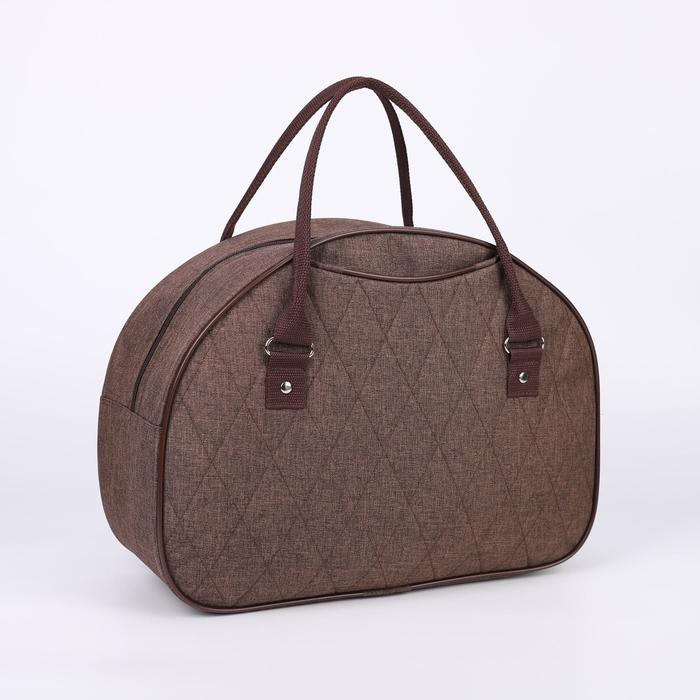 Сумка дорожная, отдел на молнии, наружный карман, цвет коричневый джинсовый