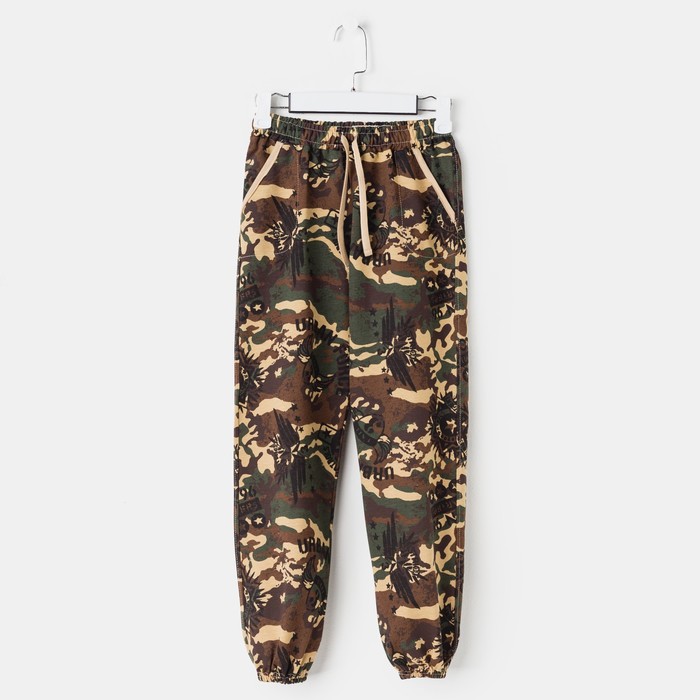 Брюки для мальчика, рост 98-104 см (28), цвет зелёный