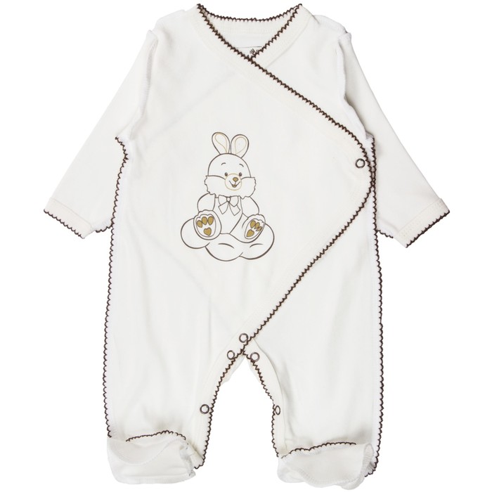 Комбинезон-кимоно детский, рост 62 см,  цвет бежевый 01-04-107