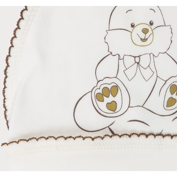 Комплект (шапочка+царапки), рост 56 см, цвет бежевый 01-611-107-1