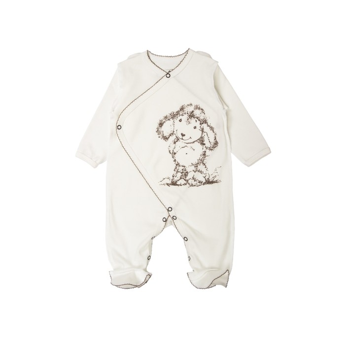 Комбинезон-кимоно детский, рост 56 см, цвет бежевый МИ-01-004-04