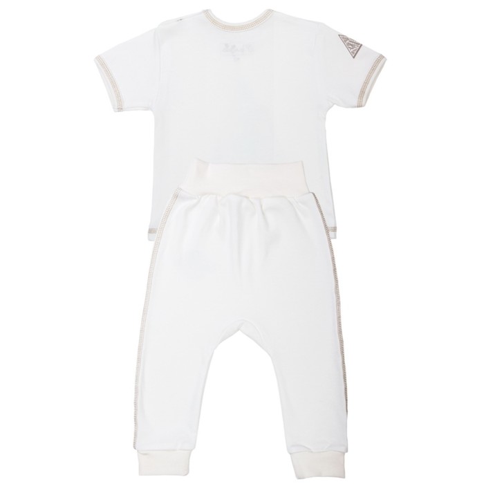 Комплект (футболка+штаны) детский, рост 74 см, цвет бежевый СФ-01-0710-01