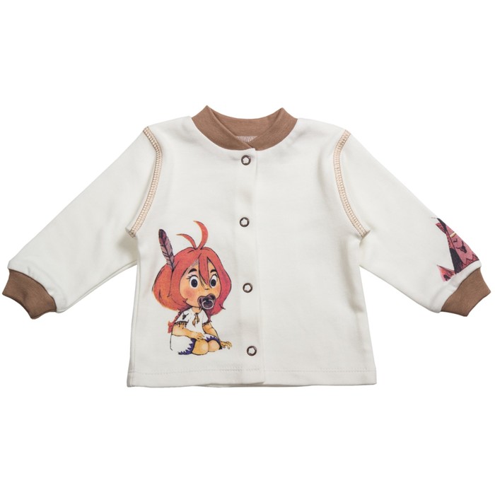 Кофта детская, рост 68 см, бежевый  ПА-01-02-04