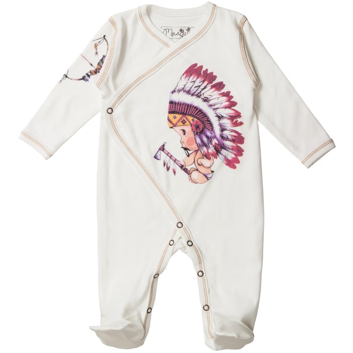 Комбинезон-кимоно детский, рост 62 см, цвет бежевый ПА-01-04-004