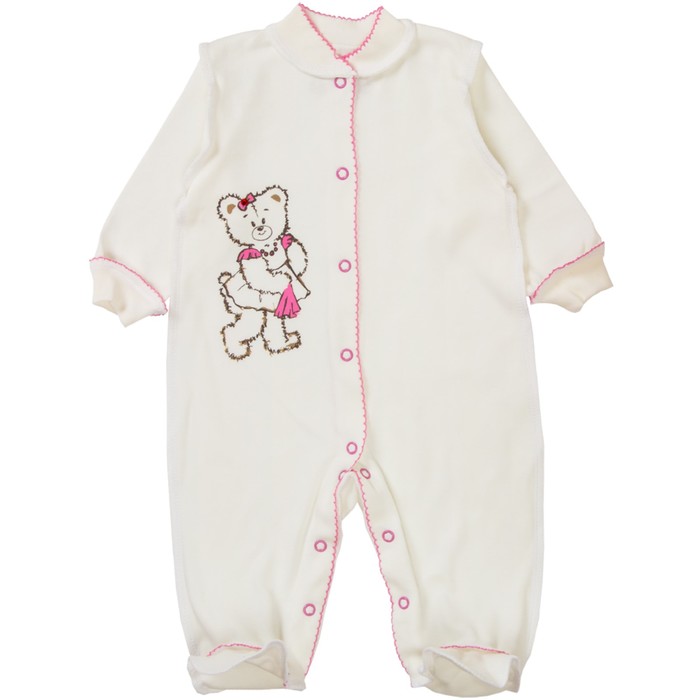 Комбинезон для девочки, рост 62 см, цвет бежевый 01-04-20