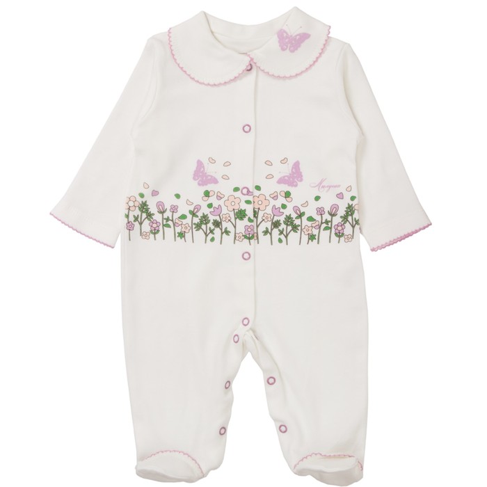 Комбинезон для девочки, рост 62 см, цвет бежевый ЦП-01-04-144