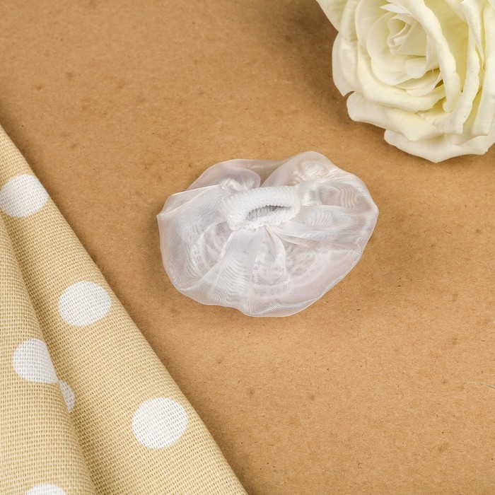 Бант для девочек с резинкой "Садовый цветок", сиреневый, 8 см