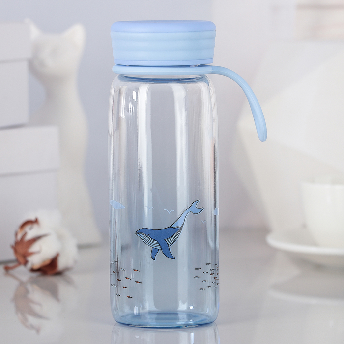 Бутылка 400 мл "В мире морском", рисунок МИКС