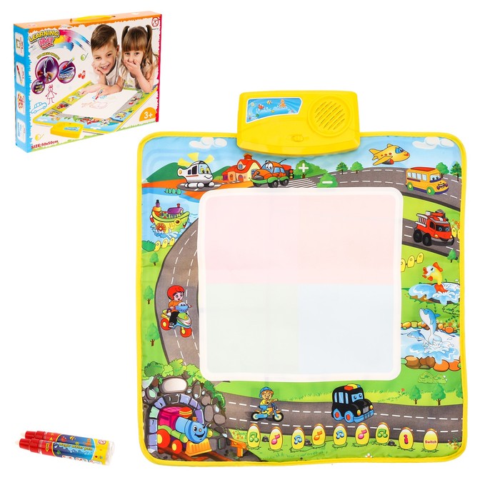Коврик для рисования водой "Веселая дорога", музыкальный