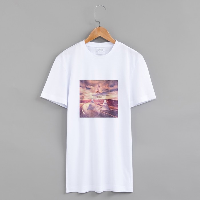Футболка мужская MINAKU, "Дорога", размер 54, цвет белый