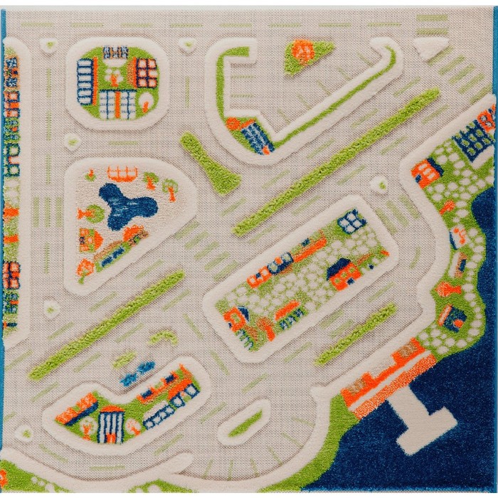 Ковёр игровой "Мини Сити", размер 100х100 см