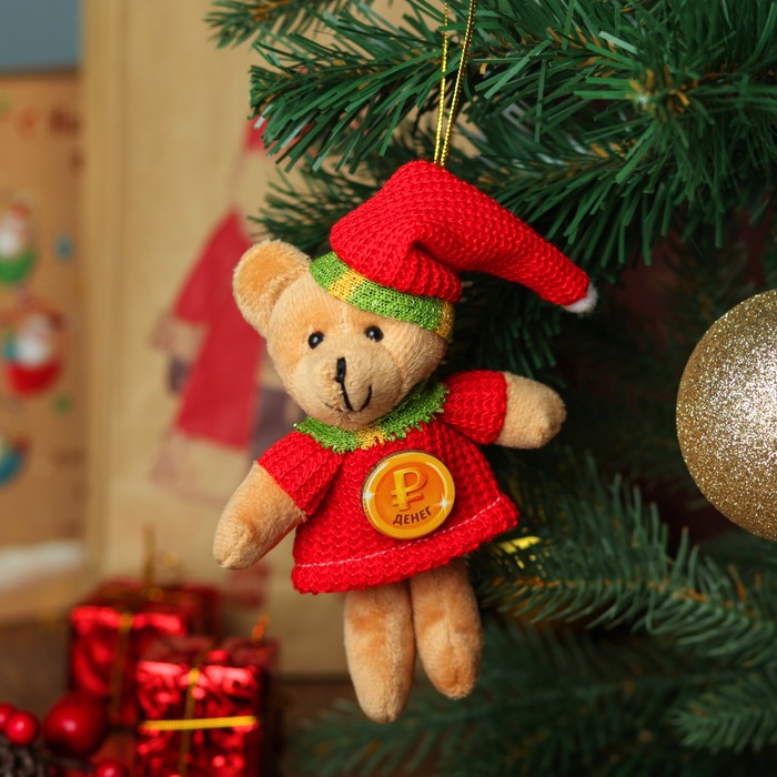 Подвеска-игрушка "Денег" медвежонок цвета МИКС