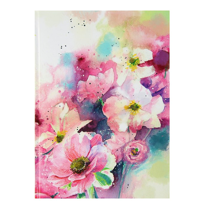 Колледж-тетрадь А4, 80 листов клетка Calligrata "Цветы", твердая обложка