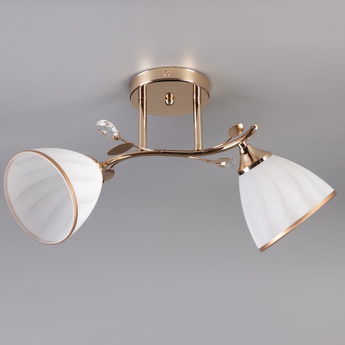 Люстра "Азалия" 2x60Вт E27 золото 30x15x22 см.