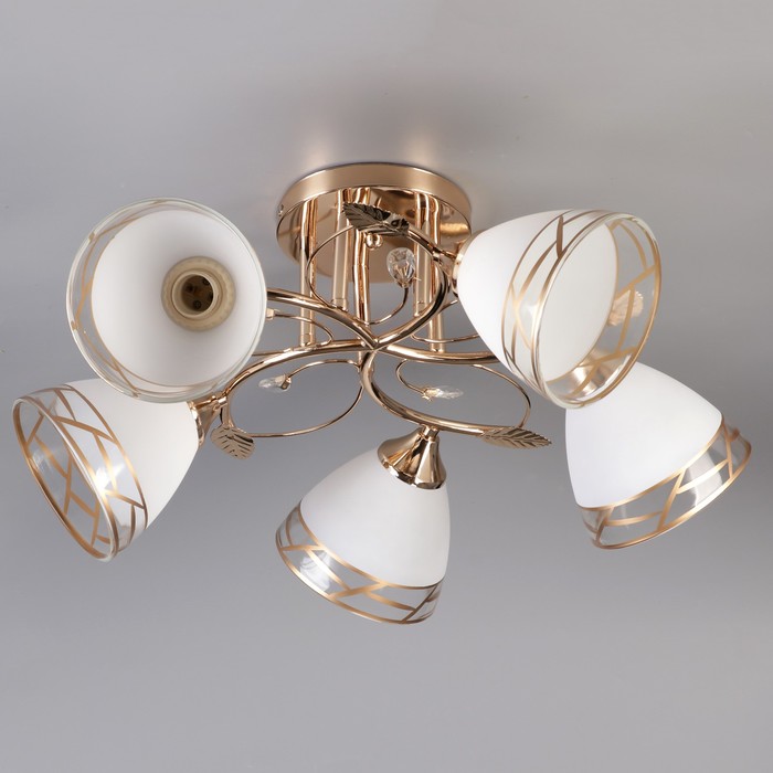 Люстра "Мариетта" 5x60Вт E27 золото 50x50x22 см.